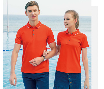 團體T恤衫，冰離子絲光棉翻領短袖POLO衫通款